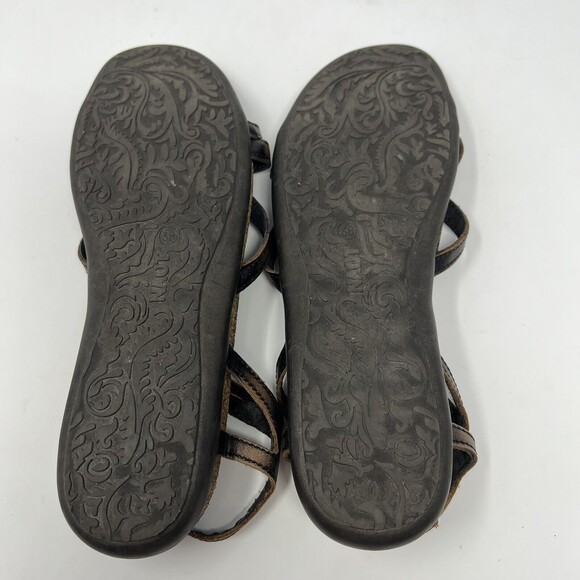 Naot Sandals Womens 38 Dorith Open Toe Strappy Flats Brown Leather Hook & Loop - Picture 5 of 5